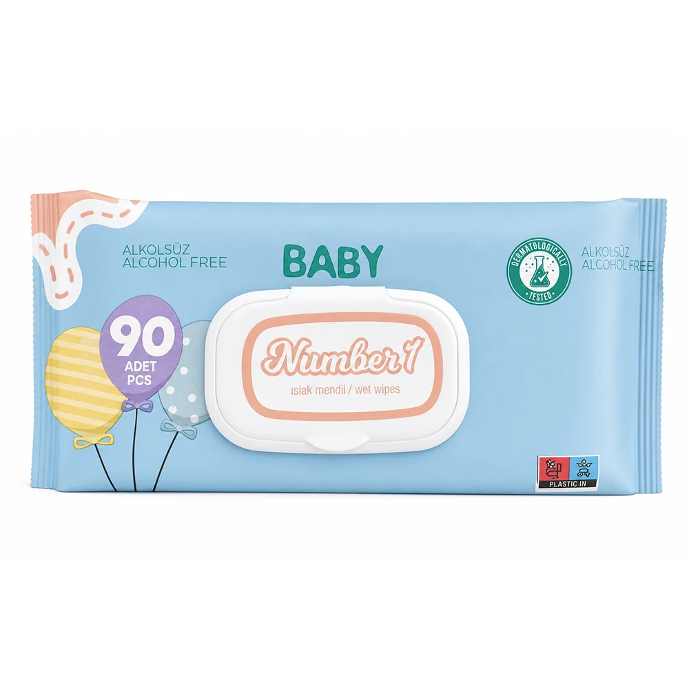 دستمال مرطوب کودک نامبر وان Baby 90 عددی