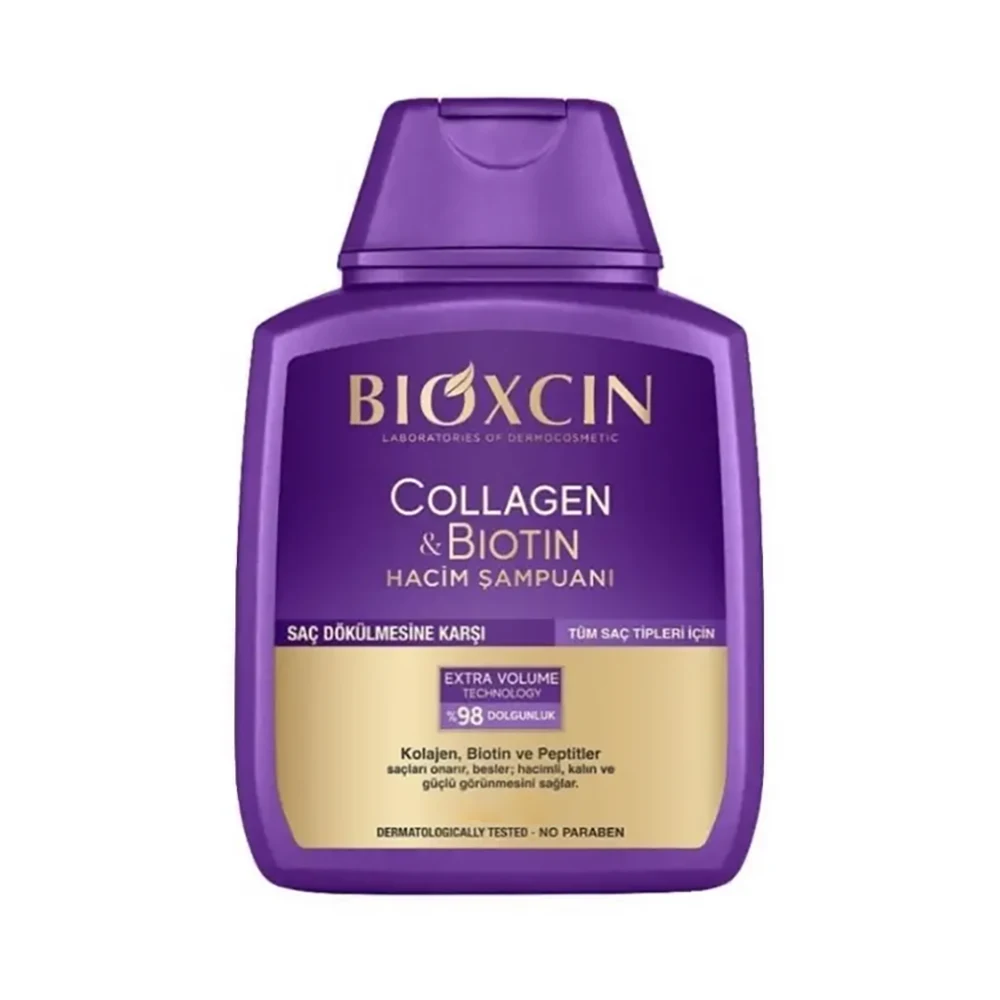 شامپو بیوکسین BIOXCIN مدل Collagen & Biotin حاوی سیر سیاه حجم 300 میل