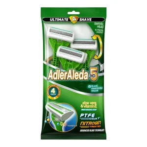 ژیلت 5 تیغ آلدا مدل Adler بسته 4 عددی